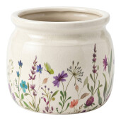 Ghiveci flori ceramica multicolora Flowers Ø 16x13 cm