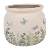 Ghiveci flori ceramica multicolora Fluturasi Ø 16x13 cm