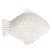 Set 3 boluri ceramica alba Peste 19x15x4 cm