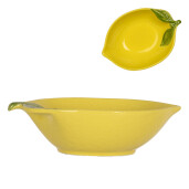 Bol ceramica galbena verde Lamaie 18x12x5 cm, 225 ml