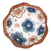 Set 2 boluri ceramica Flowers 10x4 cm, 100 ml