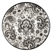 Set 2 boluri ceramica alba neagra 15x5 cm, 350 ml