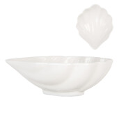 Set 2 boluri ceramica alba Scoica 12x10x4 cm
