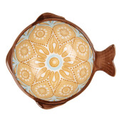 Set 2 boluri ceramica multicolora 12x11x4 cm, 100 ml