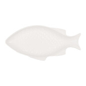 Platou ceramica alba Peste 24x11x2 cm, 100 ml