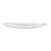 Platou ceramica alba Peste 24x11x2 cm, 100 ml