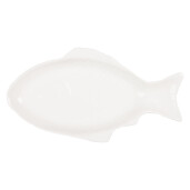 Platou ceramica alba Peste 36x18x4 cm, 375 ml