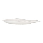 Platou ceramica alba Peste 36x18x4 cm, 375 ml
