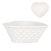 Set 2 boluri ceramica alba 10x9x4 cm, 75 ml