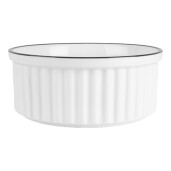 Set 2 boluri ceramica alba neagra 16x7 cm, 650 ml