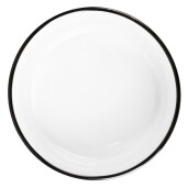 Set 2 boluri ceramica alba neagra 16x7 cm, 650 ml