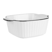 Bol ceramica alba neagra 15x12x5 cm, 400 ml