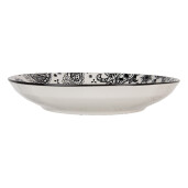 Set 2 farfurii ceramica alba neagra 21x3 cm