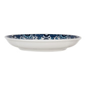 Set 6 farfurii ceramica alba albastra 21x3 cm