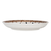Set 6 farfurii ceramica alba maro neagra 21x3 cm