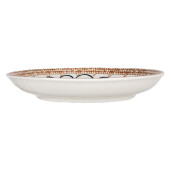 Set 6 farfurii ceramica maro neagra alba 21x3 cm