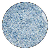 Set 8 farfurii ceramica albastra alba 26 cm