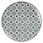 Farfurie ceramica alba verde 26 cm