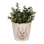 Ghiveci flori ceramica bej maro Ren 15x14 cm
