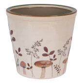 Ghiveci flori ceramica bej maro Ciupercute Ø 21x20 cm