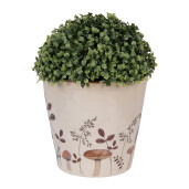 Ghiveci flori ceramica bej maro Ciupercute Ø 21x20 cm