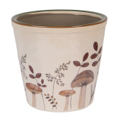 Ghiveci flori ceramica bej maro Ciupercute Ø 21x20 cm