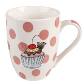 Set 4 cani portelan multicolor Briose  (4) 12x8x10 cm / 300 ml