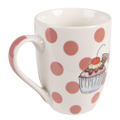 Set 4 cani portelan multicolor Briose  (4) 12x8x10 cm / 300 ml