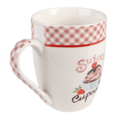 Set 4 cani portelan multicolor Briose  (4) 12x8x10 cm / 300 ml
