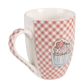 Set 4 cani portelan multicolor Briose  (4) 12x8x10 cm / 300 ml