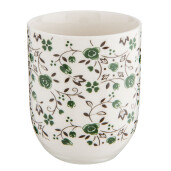 Set 6 cani portelan alb verde negru 6x8 cm, 100 ml