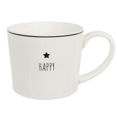Set 6 cani ceramica alba neagra 12x8x7 cm, 275 ml