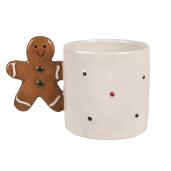 Set 4 cani Turta Dulce ceramica multicolora 15x9x9 cm, 325 ml