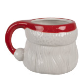 Set 4 cani Mos Craciun ceramica multicolora 14x11x9 cm, 400 ml