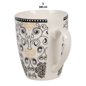 Cana ceramica multicolora 12x8x10 cm, 300 ml