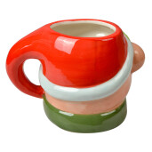 Cana Craciun Ursulet ceramica multicolora 15x10x11 cm