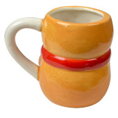 Cana Craciun Turta Dulce ceramica multicolora 14x9x12 cm, 525 ml
