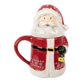 Cana Mos Craciun ceramica multicolora 15x10x19 cm / 450 ml