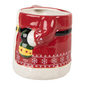 Cana Mos Craciun ceramica multicolora 15x10x19 cm / 450 ml