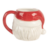 Cana Mos Craciun ceramica multicolora 16x12x11 cm / 550 ml