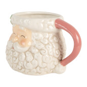 Cana Mos Craciun ceramica multicolora 16x11x10 cm / 550 ml