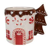 Cana Craciun ceramica multicolora 13x10x11 cm / 400 ml