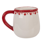 Cana Craciun Fulg de Nea ceramica multicolora 13x10x10 cm / 375 ml