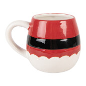 Set 2 cani Mos Craciun ceramica multicolora 15x12x17 cm / 400 ml / 500 ml