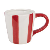 Cana ceramica alba rosie 13x9x9 cm / 250 ml