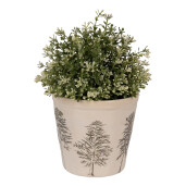 Ghiveci flori ceramica bej verde Braduti 15x14 cm