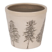 Ghiveci flori ceramica bej verde Braduti 15x14 cm