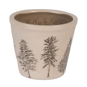 Ghiveci flori ceramica bej verde Braduti 12x11 cm