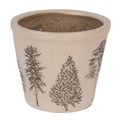 Ghiveci flori ceramica bej verde Braduti 12x11 cm