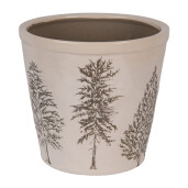 Ghiveci flori ceramica bej verde Braduti 21x20 cm